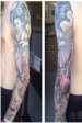 Black and grey Japanese Full sleeve tattoo